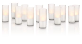Прозрачная светодиодная настольная лампа CandleLights (12 шт.)