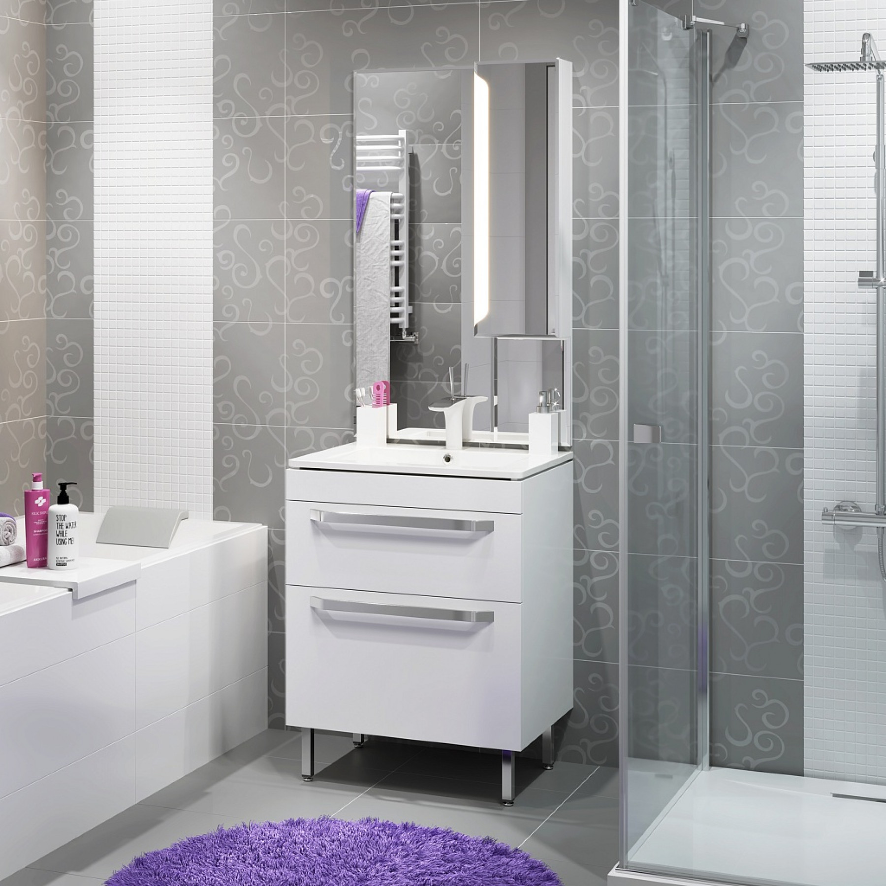 Гарнитур для ванной Alavann Praga 65 см купить со скидкой.